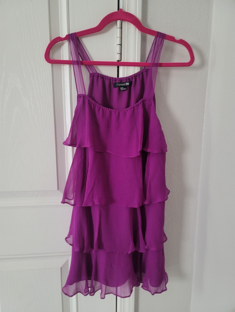 Forever 21 Girls' Purple Layered Chiffon Party Top